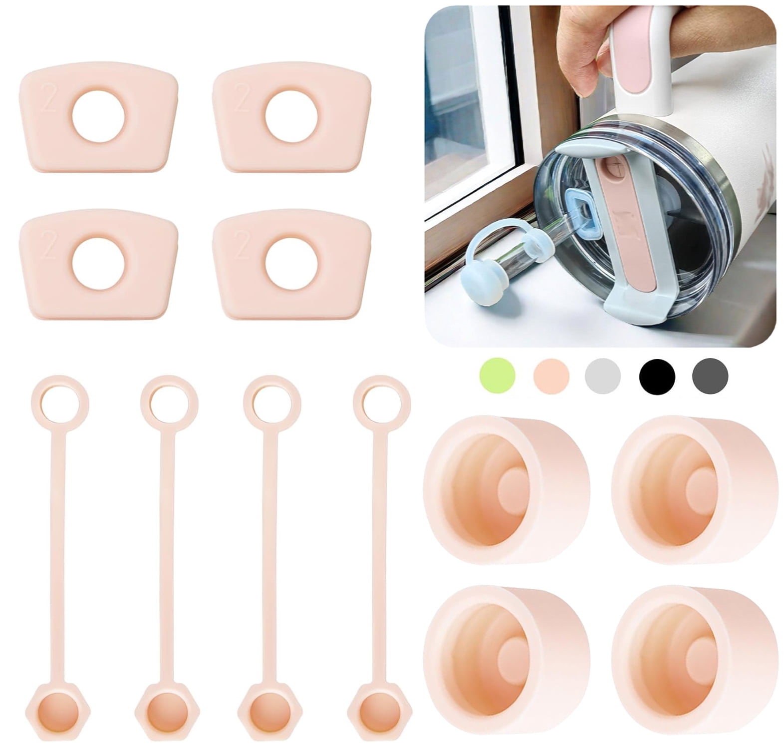 6PC Silicone Spill Proof Stopper For Stanley Cup 2.0...