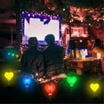 thumbnail image 1 of Set of 4 Solar Multicolor Heart Stake Lights for Valentine's Day Decor Outdoor Waterproof Heart Shaped Light for Garden Pathway Flowerbed Cemetery Grave Porch Walkway, 1 of 8