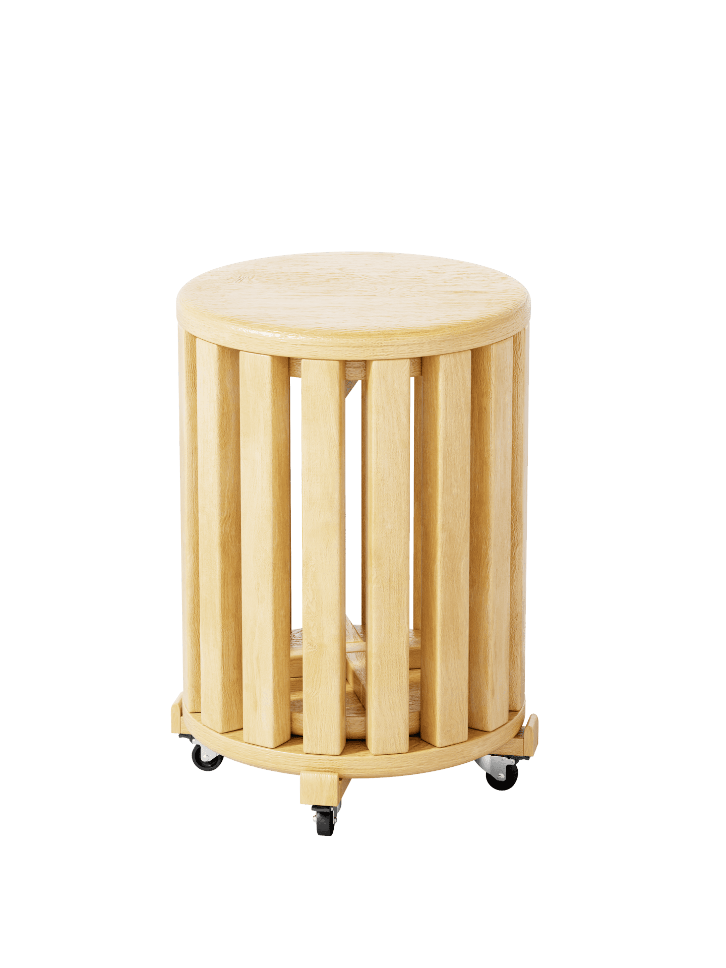 Stacking Stools Table Set of 4 Solid Wood Stackable Stools, Wooden Nesting Tables with Smooth ...