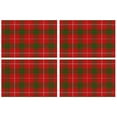thumbnail image 1 of Set of 4 Spring Checkered Placemats Machine Washable Durable Linen Table Mats Heat Resistant Wrinkle Free Floral Plaid Place Mats for Dining Table Kitchen, 1 of 6
