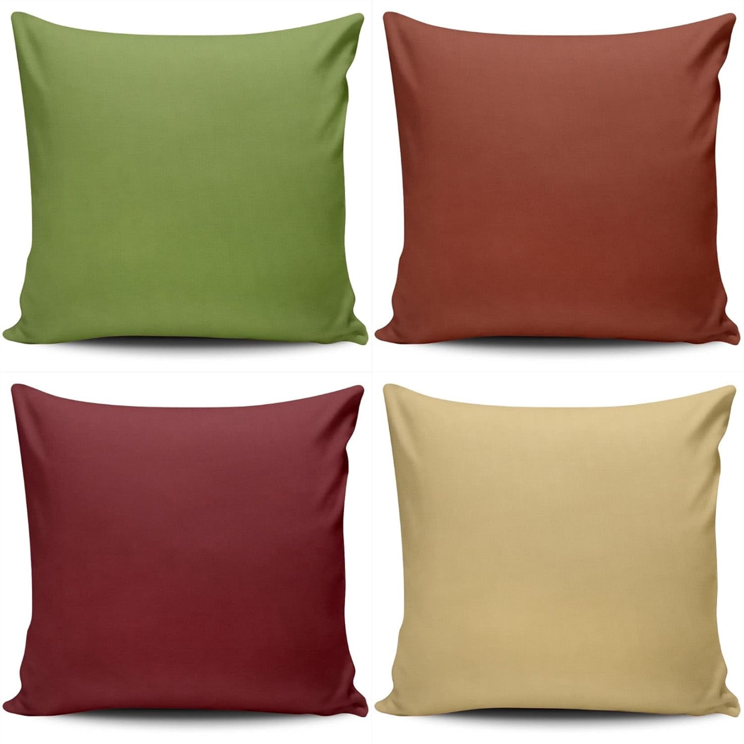 Set of 4 Throw Pillow Covers, Solid Colors 18x18 Inches Home Decor Square Pillowcase Cushion Cases Decorative Pillow Cases for Accent Couch Sofa Bedroom, Lavender Purple Fair Orchid Lilac Grey