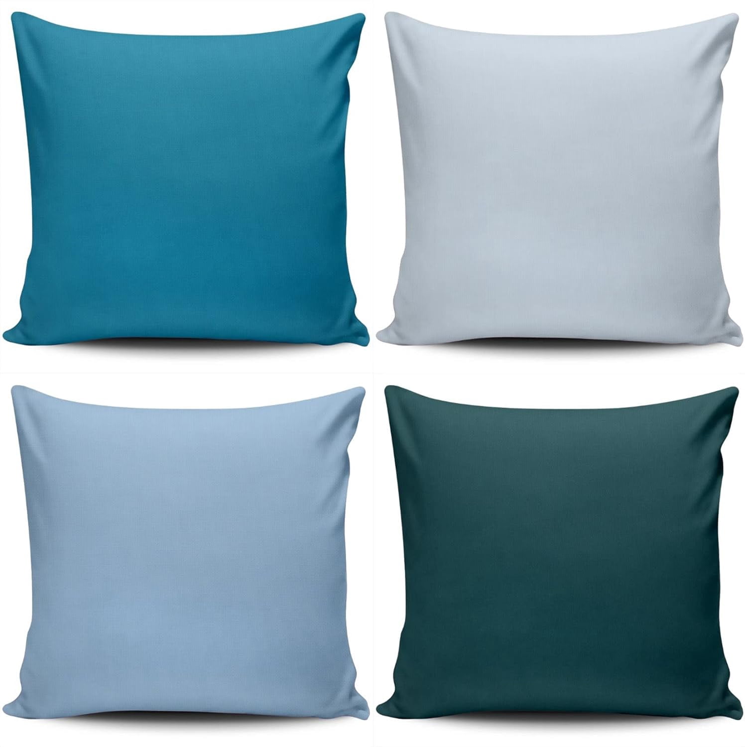 Set of 4 Throw Pillow Covers, Solid Colors 18x18 Inches Home Decor Square Pillowcase Cushion Cases Decorative Pillow Cases for Accent Couch Sofa Bedroom, Lavender Purple Fair Orchid Lilac Grey