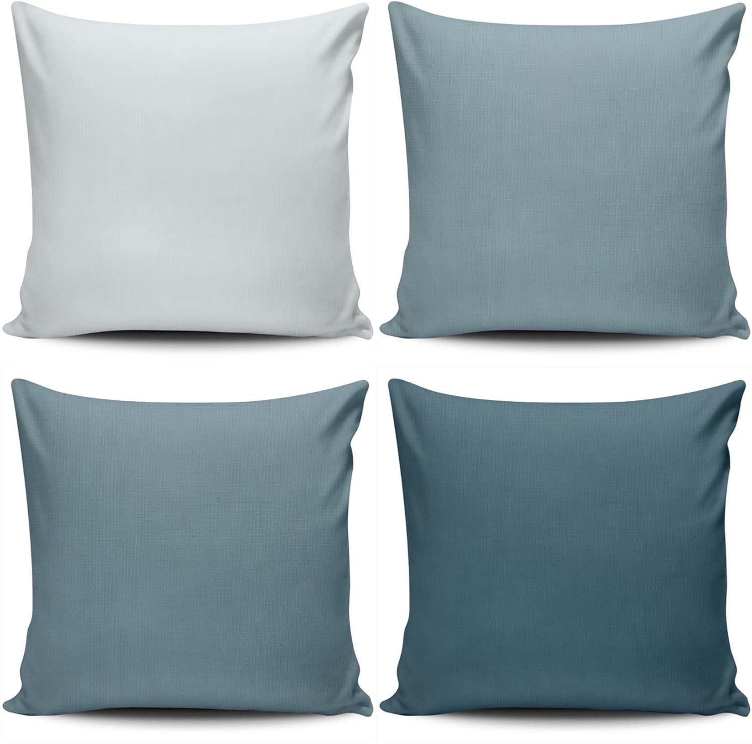Set of 4 Throw Pillow Covers, Solid Colors 18x18 Inches Home Decor Square Pillowcase Cushion Cases Decorative Pillow Cases for Accent Couch Sofa Bedroom, Lavender Purple Fair Orchid Lilac Grey