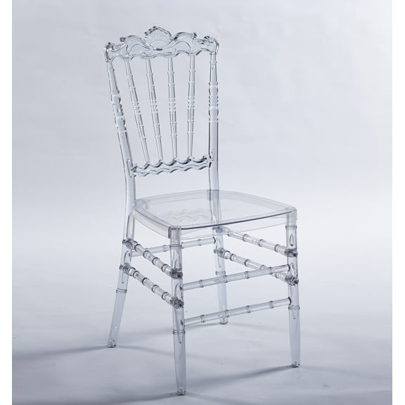 Set of 4 Transparent PP Plastic Dining Chairs - Modern Wedding Event Seating, 220 lbs Capacity, Easy Assembly, Comfortable & Durable for Home or Venue