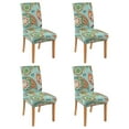 thumbnail image 1 of Set of 4 Vintage Paisley and Bohemian Dining Chair Covers Featuring Colorful Floral Ethnic Retro Decorative Pattern Washable Polyester Stretch Slipcovers Removable Protector for Elegant Home, 1 of 7