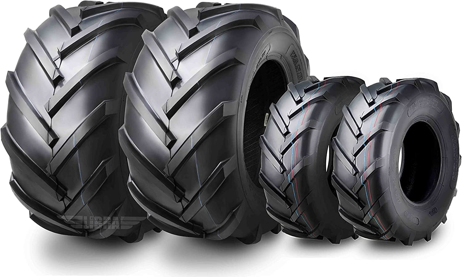 Set 4 WANDA 13X5-6 & 23X8.5-12 Lawn Mower Agriculture Farm Tractor Cart Turf Tires 13077-13073
