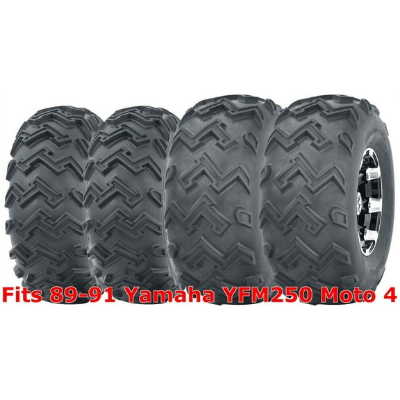 Set 4 WANDA ATV tires 22x8-10 Front & 25x12-9 Rear 89-91 Yamaha YFM250 Moto 4