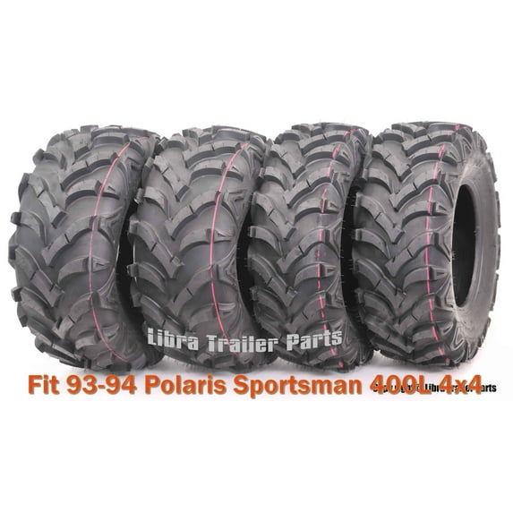 Set 4 WANDA ATV tires 25x8-12 & 25x12-10 for 93-94 Polaris Sportsman 400L 4x4