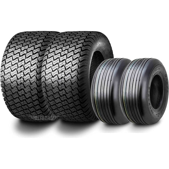 Set 4 WANDA Zero-Turn Lawn Mower Turf Tires 13x6.5-6 Front & 20x12-10 Rear /4PR -13081/13042