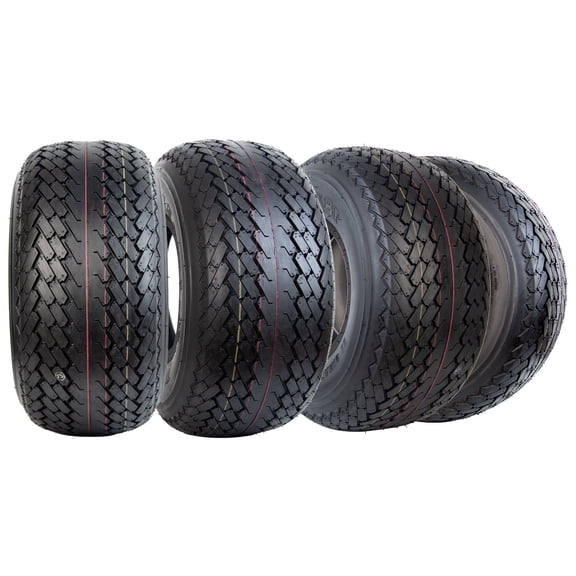 Set 4 WOLF PACK 18X8.5-8 6PR Golf Cart Tires Multi-Terrain Tubeless Tire