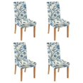 thumbnail image 1 of Set of 4 Wildflower Botanical Dining Chair Covers Romantic Nature Print Washable Polyester Stretch Slipcovers Removable Protector for Artistic Home Decor, 1 of 7