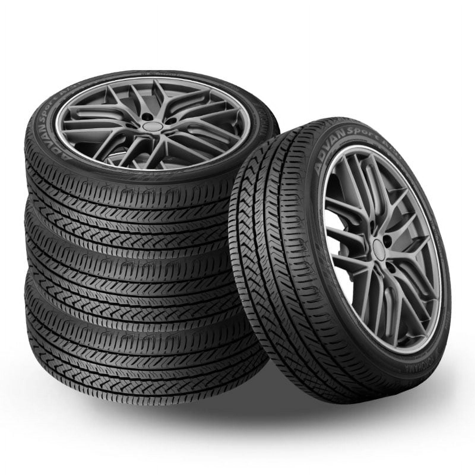 Set of 4 Yokohama Advan Sport A/S+ 225/45R18 95W All Season Performance ...