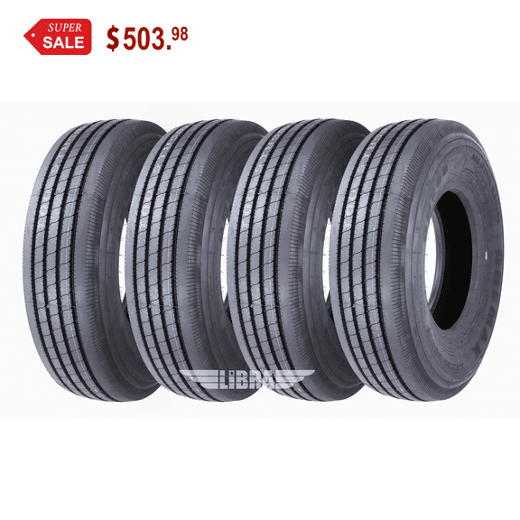 Gremax All Steel Heavy Duty Radial ST 225/75R15 14 PR Load Range G-11076 Trailer Tires, Set of 4