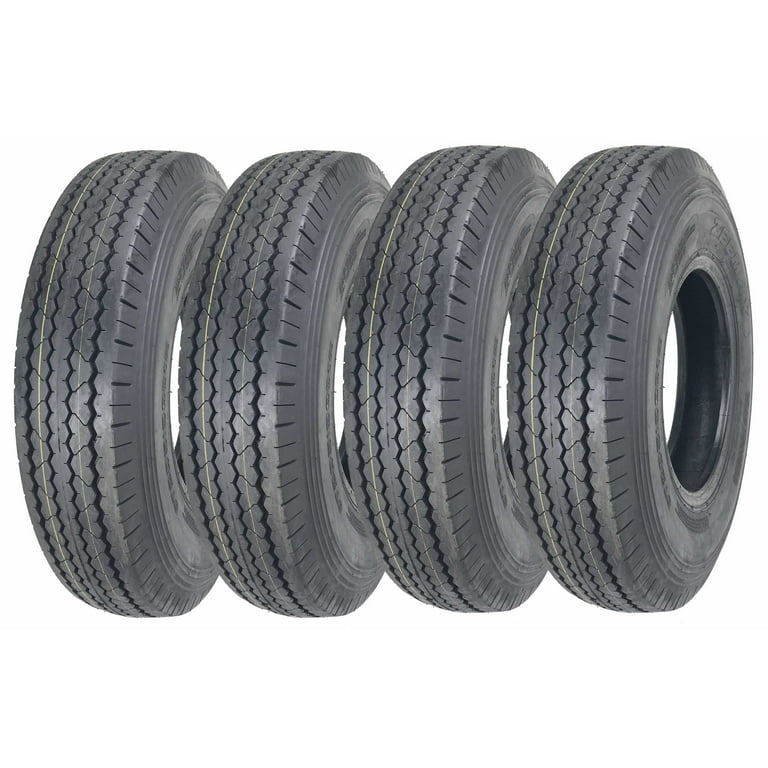 ZEEMAX Heavy Duty Trailer Tire Set, Size ST 205/90D15 (7.00
