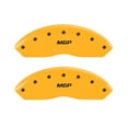 thumbnail image 1 of Set of 4 caliper covers, Engraved Front and Rear: MGP, Yellow powder coat finish, black characters. Fits select: 2003-2004 CHEVROLET CORVETTE, 2002 CHEVROLET CORVETTE Z06, 1 of 4