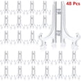thumbnail image 1 of Set of 48 Clear 3-Inch Mini Easel Stands: Plastic Holders for Displaying Picture Frames, Collectibles, and More on Desks, at Weddings, Parties, and Home Decor, 1 of 6