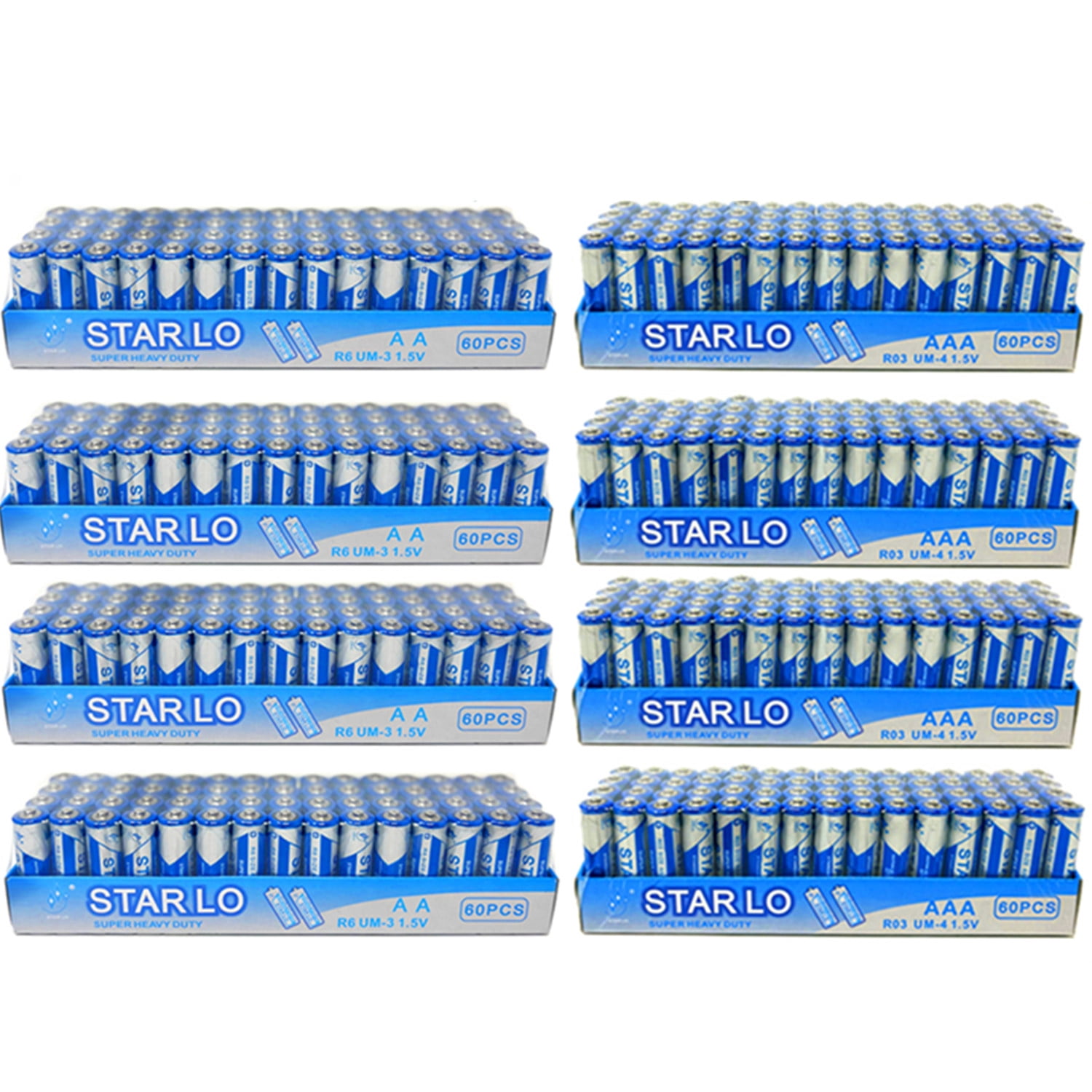 Set of 480 Pc - 240 AA+ 240 AAA Super Heavy Duty Batteries, For Home, Various Household Device, Disposable Carbon Batteries, High Performance Battery, Durable And Long Lasting