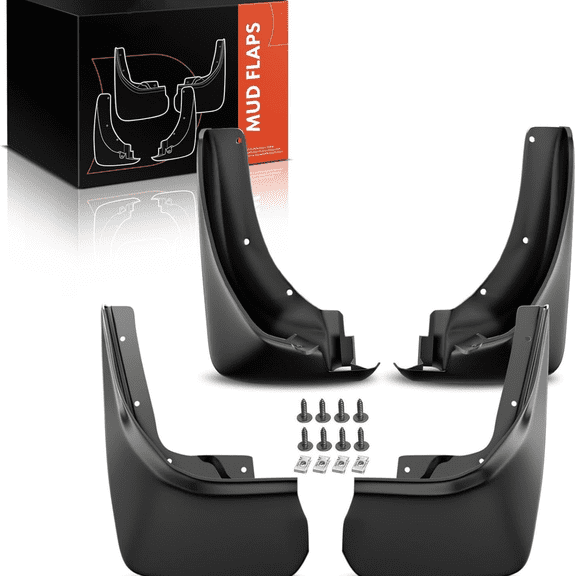 Set of 4PCS Mud Flaps Splash Guards Mudguards Mudflaps with Hardware Kits Accessories Compatible with Ford Explorer 2011-2019, Front and Rear (Driver & Passenger Sides)