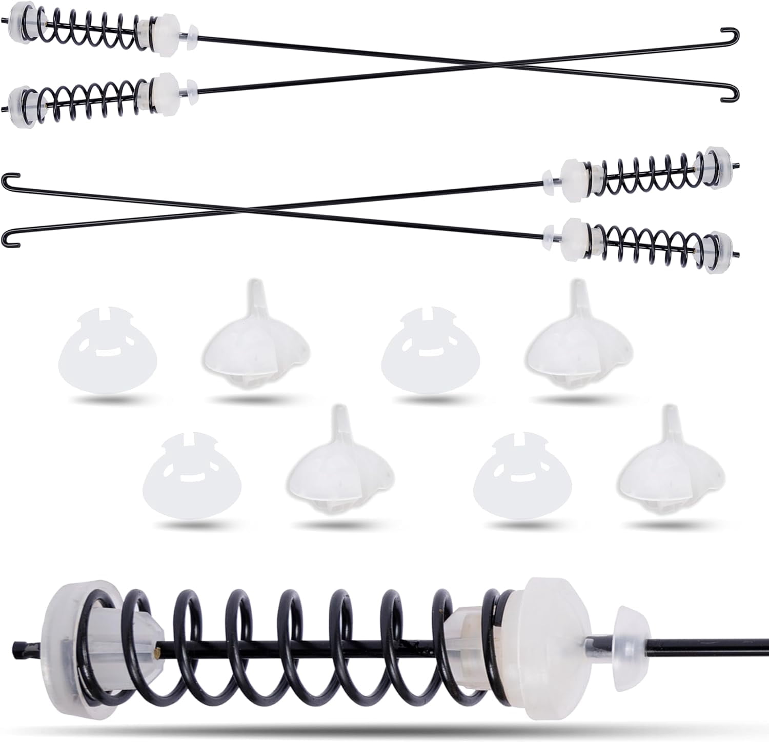 Set 4PCS Washer Suspension Rod Replaces For Maytag MVWX655DW1 MVWC565FW2 MVWC565FW0 MVWC565FW1 MVWC555DW1 MVWX655DW0 MVWX655DW2 MVWC555DW0 Washer