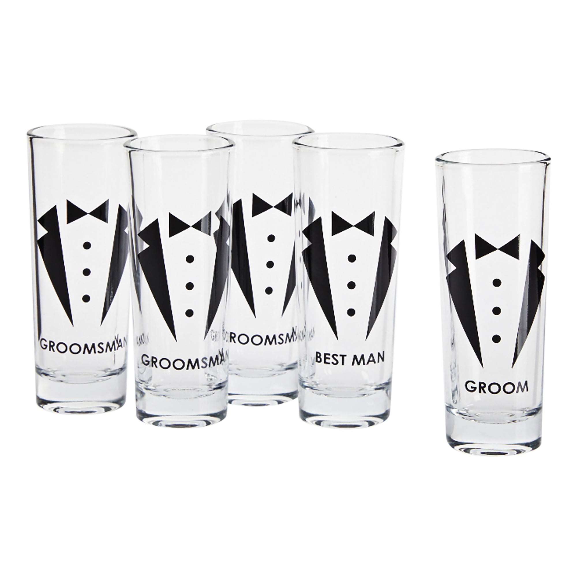 Set of 6 - Gold Shot Glasses - 70ml - Stainless Steel Shot Glasses for Groomsmen - Cool Unique Metal Shot Glasses - Shot Glasses for Tequila Whiskey