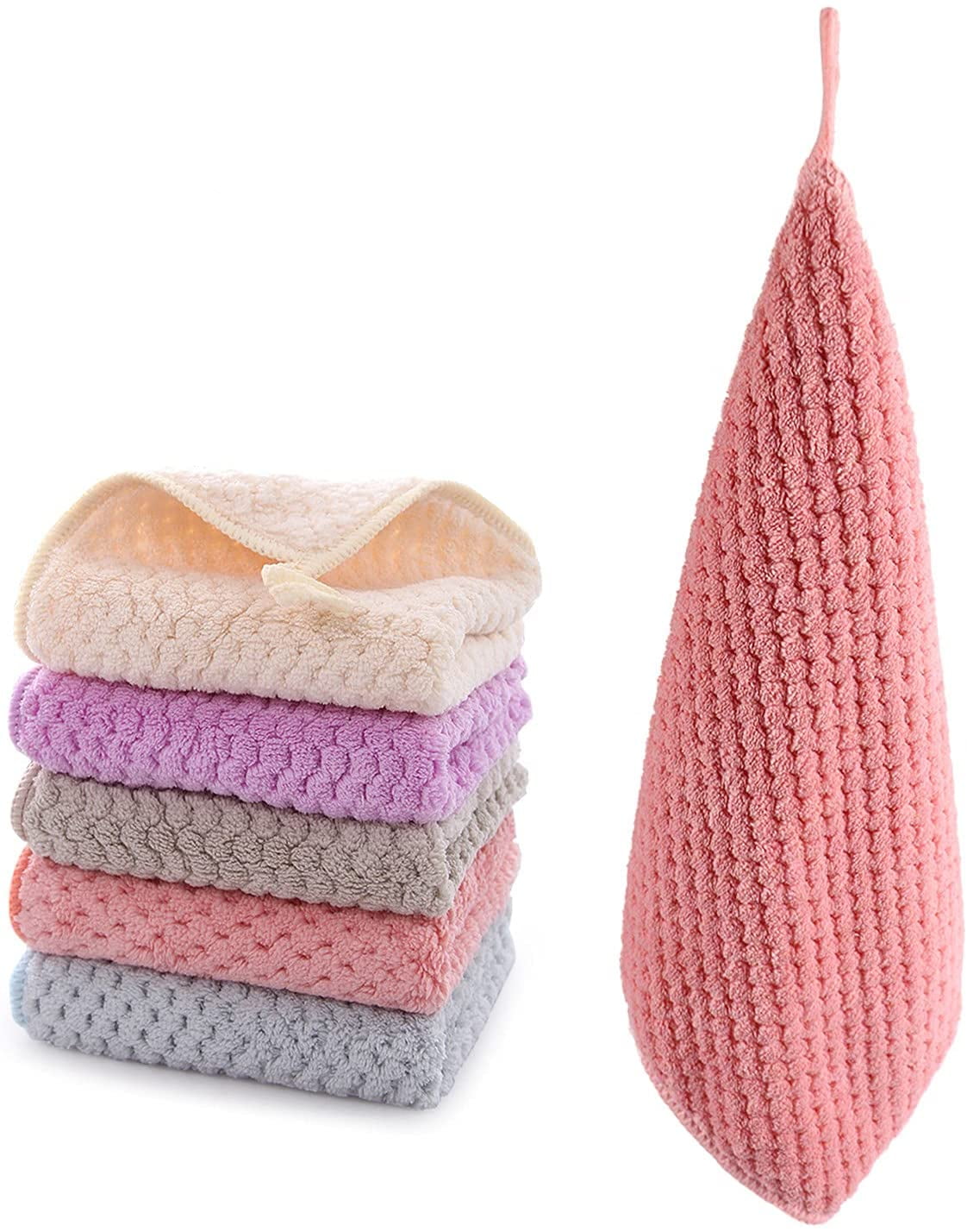 ZOEO 2pcs Hanging Kitchen Soft Hand Towel Loop Dish Towel Retro Absorbent  Tie Towels for Bathroom Tea Bar Washcloth Toilet Decor - Yahoo Shopping
