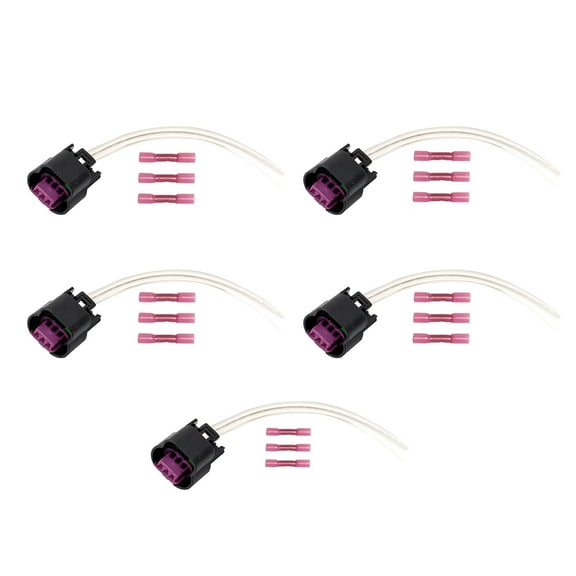 Set of 5 ISA Ignition Coil Connector for 2002-2012 Chevrolet Colorado 2004-2012 GMC Canyon 2006-2010 Hummer H3 H3T 2003-2008 Isuzu Ascender l4 l5 l6 2.8L 2.9L 3.5L 3.7L 4.2L Replacement For S953