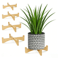 thumbnail image 1 of Set of 5 Short Wooden Plant Stand 5 Size, Single Floor Flower Planter Stand, Outdoor Clearance Plant Holders Indoor Stand, Mid Century Modern Plant Stand Riser Shelf for Display (Nature), 1 of 7