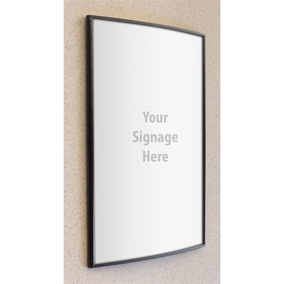 Set of 5, Wall Signs for 3 x 9-Inch Graphics, Horizontal Or Vertical Mount, Non-Glare Lens, Front Loading, Includes Double-Sided Adhesive Tape for Easy Installation, Silver Anodized Aluminum