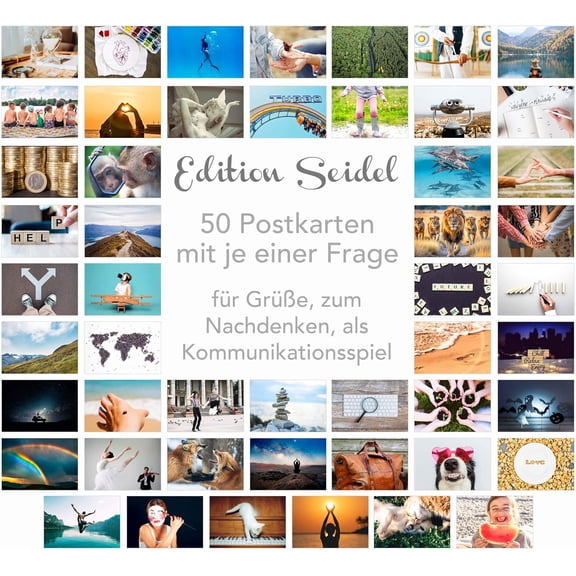 Set of 50 Premium Postcards Motivational Cards Communication Training Conversation Game Coaching Tools Cards Landscapes Nature Feeling Cards Self-Mindfulness Sayings