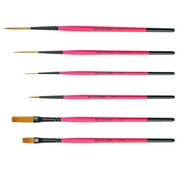Set 6 Andrew Mack Broken Pinkies Brushes Series M/T With Synthetic Bristle