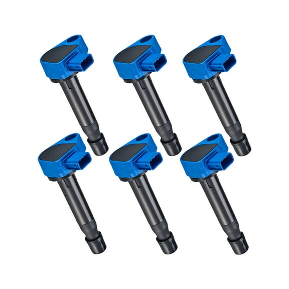 Set of 6 Blue ISA High Performance Ignition Coils Compatible with 2000-2007 Honda Accord 3.0L V6 1999-2010 Honda Odyssey 3.5L V6 Replacement for C1221 UF242