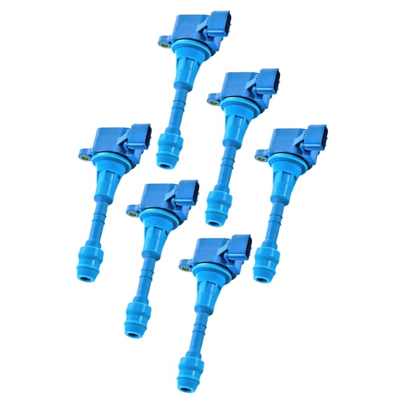Set of 6 Blue Ignition Coils Compatible with 2001-2004 Nissan Pathfinder V6 4.0L 2002-2008,2016-2019 Nissan Maxima V6 3.5L 2002-2006 Nissan Altima V6 3.5L Replacement for UF349 C1406