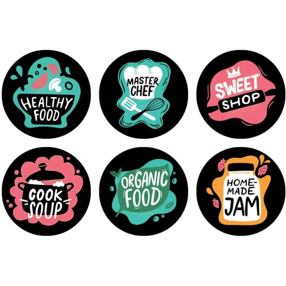 Set of 6 Childrens Cooking Achievement Button Pins, Reward Buttons for Kids Boys and Girls, Best Cook, Appreciation Award Apron Button Pin for Children