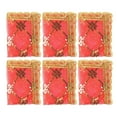 thumbnail image 1 of Set of 6 Chunari Decorative Netted Large Cloth Puja Chunni Chunar (Size :- 12 Inches x 9 Inches) Aasan Mat for Statue Frame Idol Temple Indian Traditional New year Gifts Festival Decoration(Red), 1 of 4