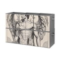 thumbnail image 1 of Set of 6 Collapsible Oxford Fabric Storage Cubes with Handles, Foldable Closet Organizer Bins for Clothes, Toys, Shelves, Home & Kitchen Mythic Winged Warrior, 1 of 7
