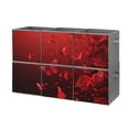 thumbnail image 1 of Set of 6 Collapsible Oxford Fabric Storage Cubes with Handles, Foldable Closet Organizer Bins for Clothes, Toys, Shelves, Home & Kitchen Red Rose Butterflies, 1 of 7