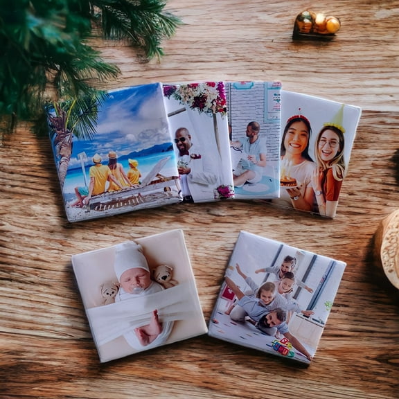 Set of 6 Custom Photo Magnets, Personalized Gifts, Holiday Keepsakes, Personalized Refrigerator Magnets, Birthday Favors, Baby Shower Favors, Wedding Favors, Branding, Newborn Keepsakes, 2"x2"