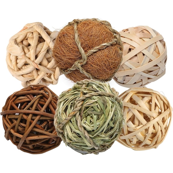 Set of 6 Decorative Balls for Bowls, Bowl Fillers for Home Decor | 2.8 inch Rattan Balls, Bowl Fillers, Decorative Balls for Centerpiece Bowls, Bolas Decorativas Para Centro De Mesa