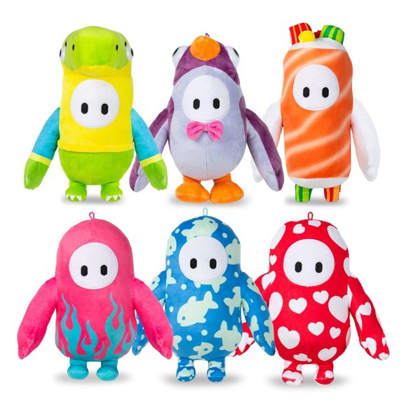 Set 6 Fall Guys Plush Toys 8 inch each Wave 2