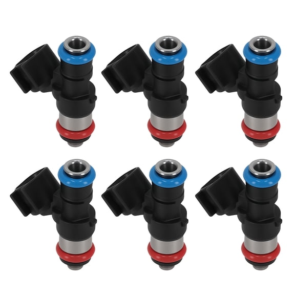 Set of 6 Fuel Injectors for Ford Escape Fusion 3.0L V6 2009-2012, Mazda Tribute, Mercury Mariner 3.0L, 4-Hole Gas Engine Replacement, FJ998, 9L8Z9F593A, 0280158189, 161167