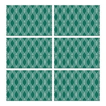 Set of 6 Gingham Checkered Placemats Machine Washable Durable Linen Table Mats Heat Resistant Wrinkle Free Classic Plaid Place Mats for Dining Table Kitchen