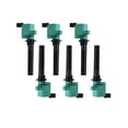 thumbnail image 1 of Set of 6 Green Ignition Coil Compatible with 2000 2004 2005 Mercury Sable All Sub Models 3.0L V6 Replacement for FD502 DG500 C1458 - 24 valve engines only, 1 of 4
