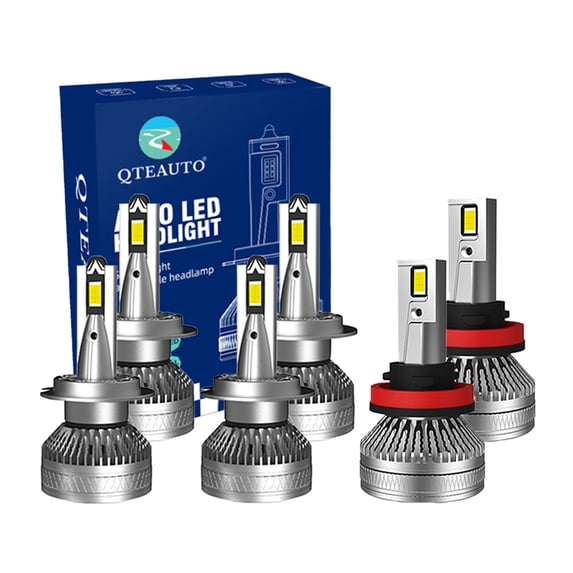 Set of 6 H7 H11/H8/H9 LED High Beam Low Beam Fog Light 140W, Voltage 12V, Color Temperature 6000K, 30,000 hours, IP68, Operating Temperature -15c~105c For 2003-2009 Mercedes-Benz E320