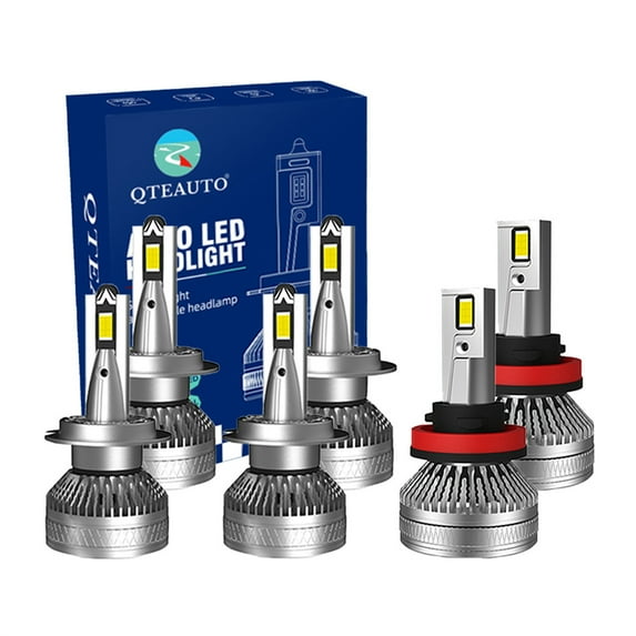 Set of 6 H7 H11/H8/H9 LED Super Bright High Beam Low Beam Fog Light 140W, Voltage 12V, Color Temperature 6000K, 30,000 hours, IP68, Operating Temperature -15c~105c For 2012 Mercedes-Benz E300