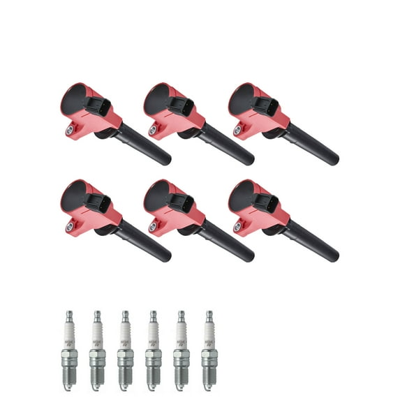 Set of 6 ISA Energy Ignition Coils and 6 Spark Plugs Compatible with 2001-2003 Mazda Tribute LX Sport Utility 4-Door 3.0L 2968CC 181Cu Replacement for FD502