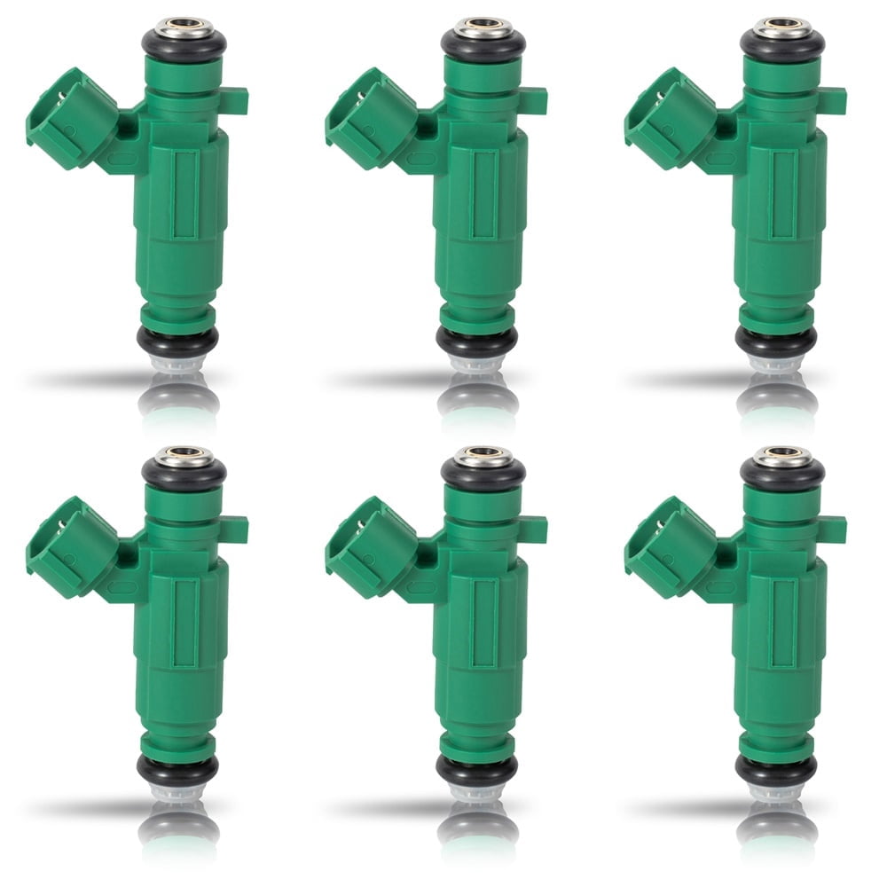 Set of 6 ISA Fuel Injectors for 1999-2011 Hyundai Accent Sonata Tiburon Tucson Santa Fe 2001-2010 Kia Rio Rio5 Sportage Optima Magentis l4 V6 1.6L 2.5L 2.7L