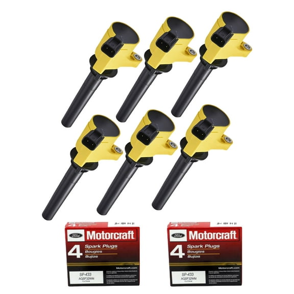Set of 6 ISA Heavy Duty Ignition Coils and 6 and Spark Plug Compatible with 2000 Mercury Sable LS Premium Wagon 4-Door 3.0L V6 Replacement for DG513 FD502