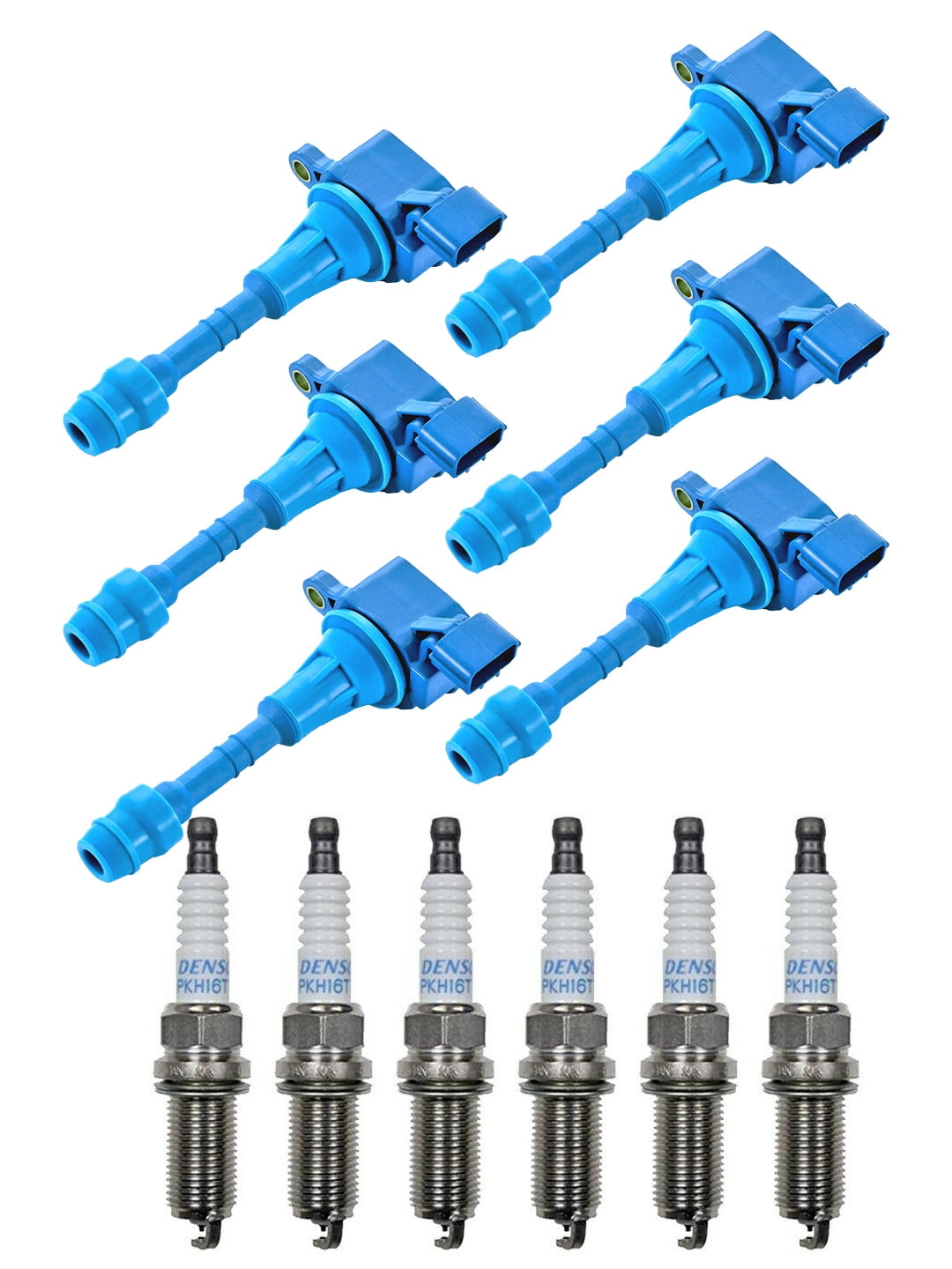 Set of 6 ISA High Performance Ignition Coils & 6 Denso Spark Plugs for