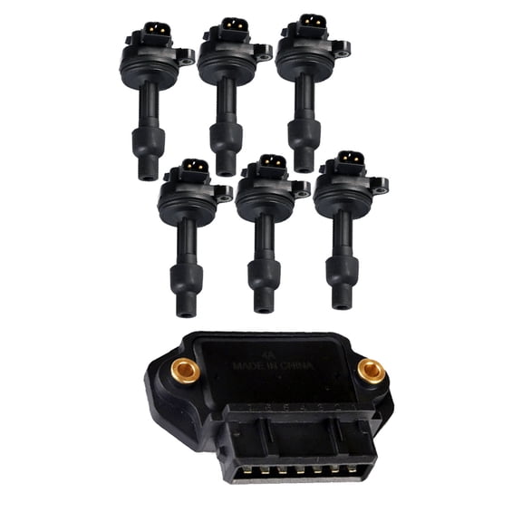 Set of 6 ISA Ignition Coil and 1 Ignition Module Compatible with 1997-1998 Volvo V90 2.9L L6 2917cc -ci; Base; Naturally Aspirated; GAS; DOHC Replacement for UF167 LX968