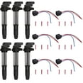 thumbnail image 1 of Set of 6 ISA Ignition Coil & 6 Ignition Coil Connector Compatible with 2001-2010 BMW X5 Z4 M3 325Ci 325i 325xi 330Ci 550i 650i V8 l6 4.8L 3.0L 3.2L 2.5L Replacement For UF515,UF522, 1 of 5